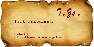 Tick Zsuzsanna névjegykártya