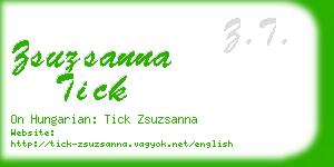 zsuzsanna tick business card